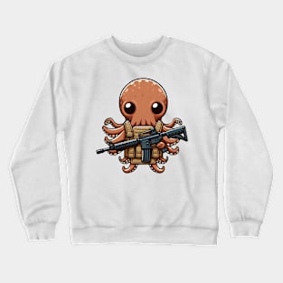 Tactical Octopus Adventure Tee: Where Intelligence Meets Style Crewneck Sweatshirt